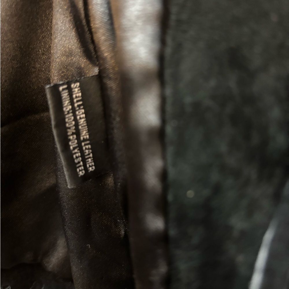 Black Montanaco Genuine Leather Suede Jacket with Studded Details - Picture 4 of 4